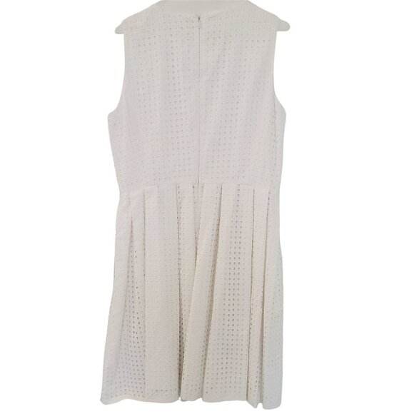 Calvin Klein Eyelet Embroidery Sleeveless A-line Dress - Picture 2 of 12